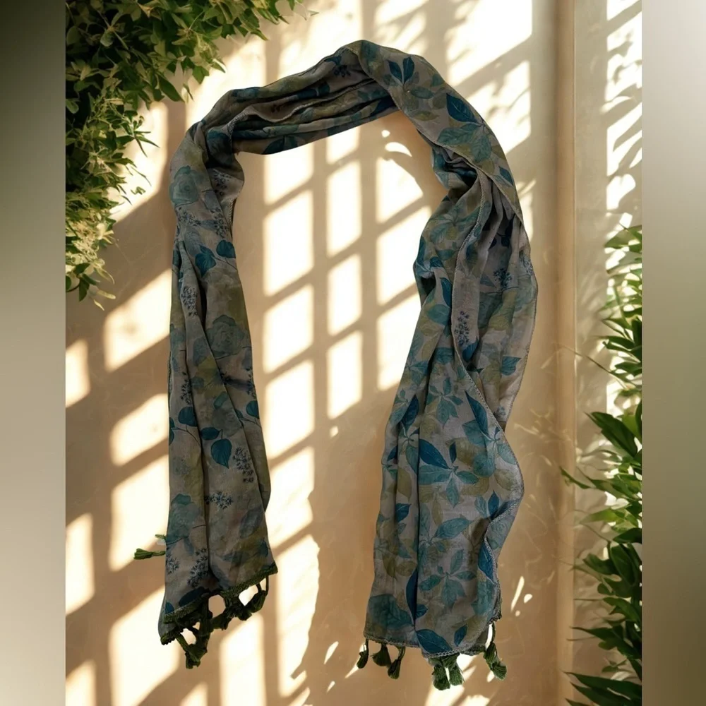 Turquoise Blue Green Scarf Perfect for Fall